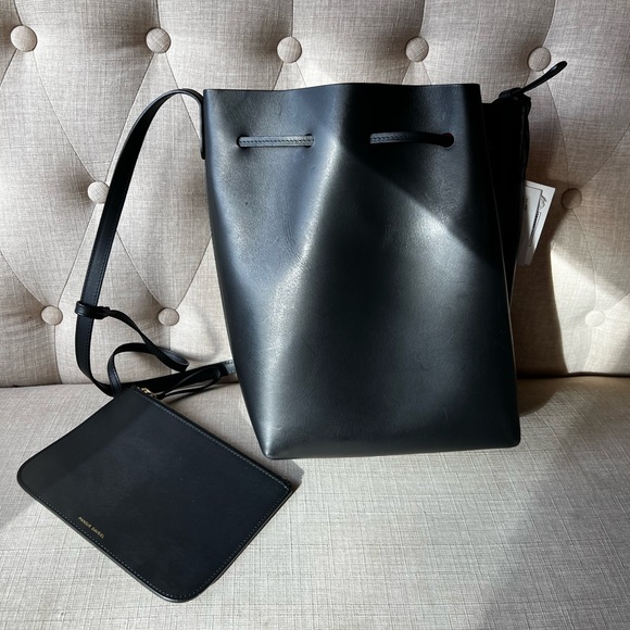 Mansur Gavriel Leather Bucket Bag - Picture 7 of 8